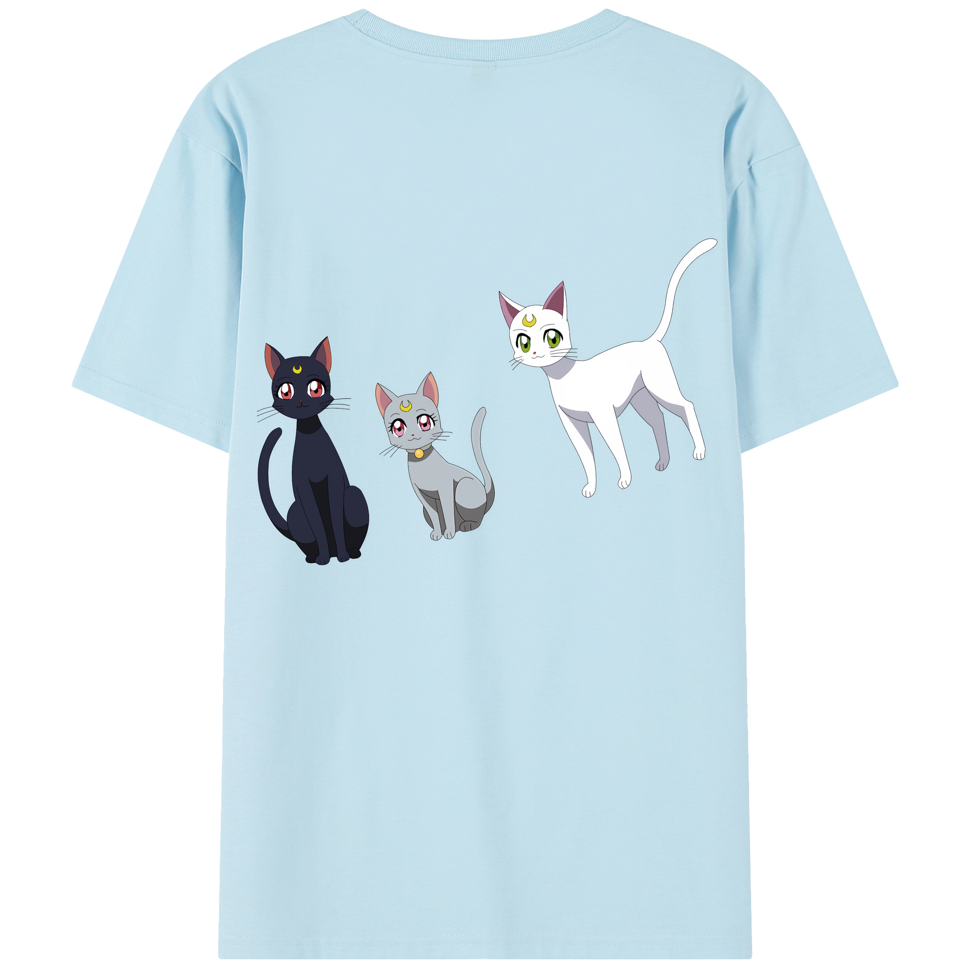 （画像用） 美少女戦士セーラームーン Sailor Moon 綿100％半袖Tシャツ（背面プリント）